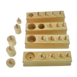 Miniature Knobbed Cylinders - Set of 4