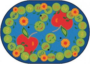 ABC Caterpillar Rug 8'3" x 11'8" Oval