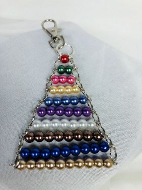 Coloured Bead Stair Keychain