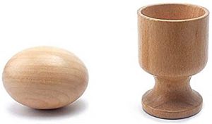 Wooden Egg with Cup