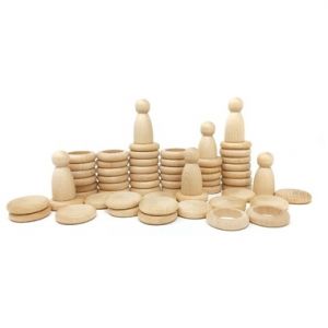 NINS,RINGS&COINS NATURAL WOOD