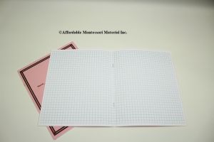 Small Squares / Graph Book - PINK Cover - Set of 50