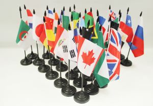 30 World Flags with stands