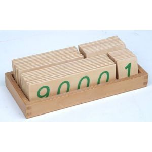 Large Wooden Number Cards 1-9000