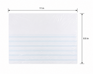  8.5x11 Blue Line Half Page Both Sides 