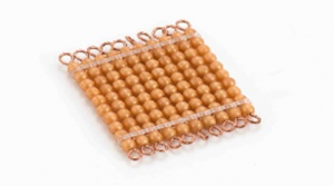 Golden Bead Square of 100 individual Each