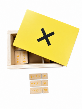 Multiplication Equations & Products with box - Wood