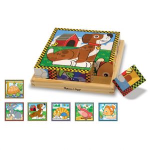 Wooden Cube Puzzle - Pets