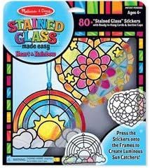 Stained Glass Heart & Rainbow Stickers