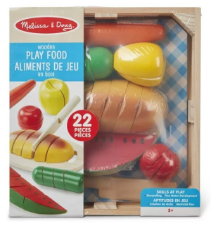 Cut and slice wooden play Food