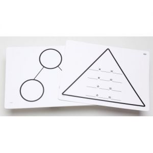 Write-On/Wipe-Off Fact Family Triangle Mats: Multiplication