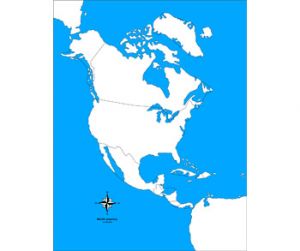 Puzzle Map Control - North America - Unlabelled