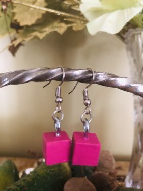Pink Tower Earrings (no beads)