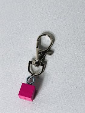 Pink Tower Keychain (no beads)