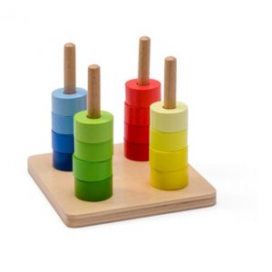 Rainbow Discs on 4 Dowels