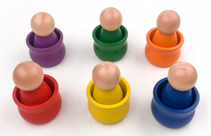 Colored Pegs With Cups