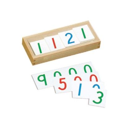 Montessori PLACE VALUE CARDS 1-9000 Laminated Card Set 